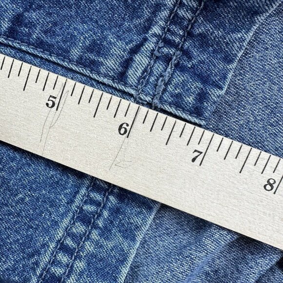 CJ Banks Shorts Womens 18W Blue Flat Front High Rise Cotton Pockets Medium Denim - Picture 4 of 16